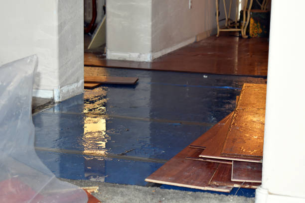 Professional Emergency Water Damage Restoration technician working in Ironton, OH